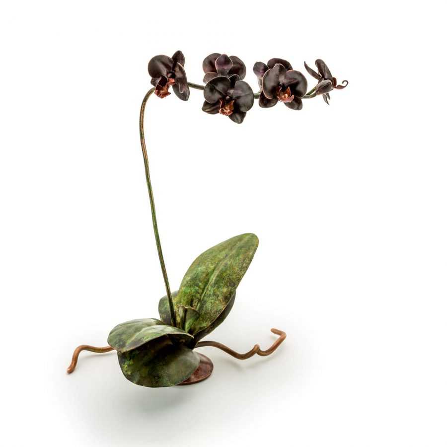 CopperFlora copper orchid sculpture