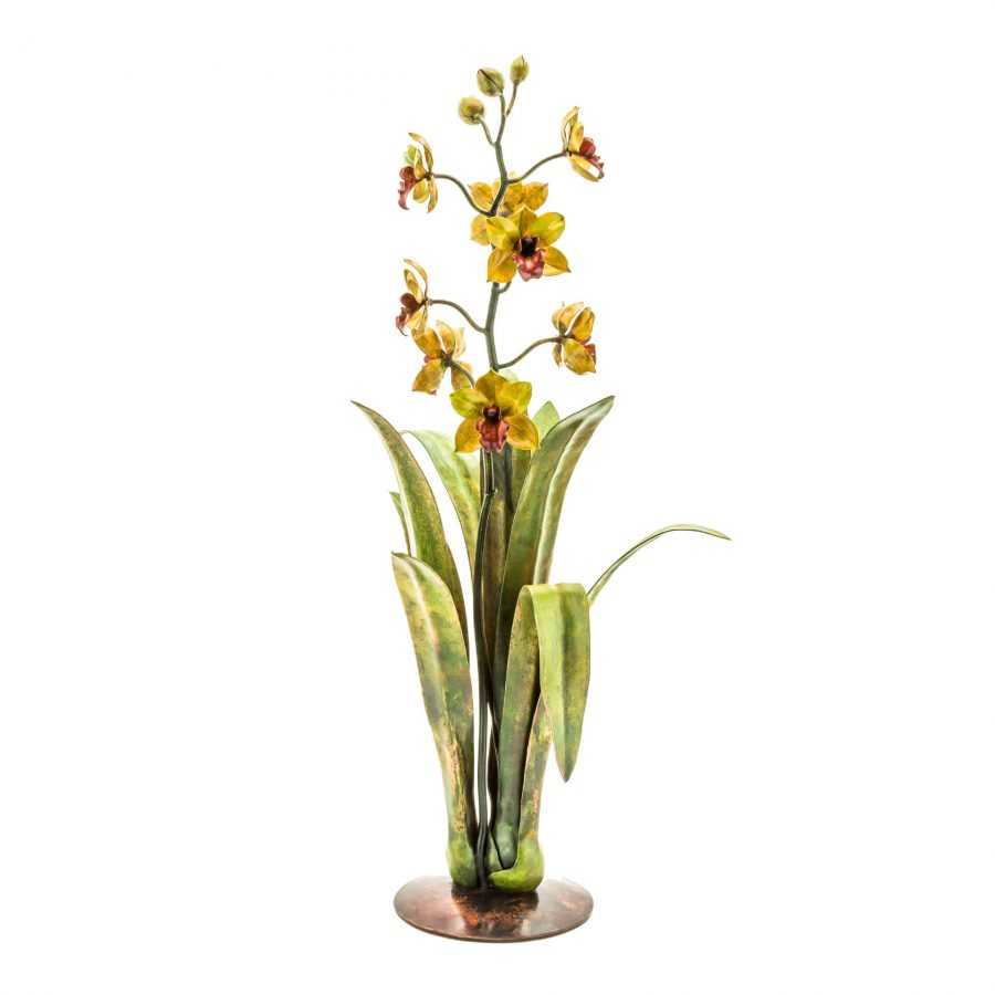 Yellow and Red Cymbidium Orchid #53 – SOLD
