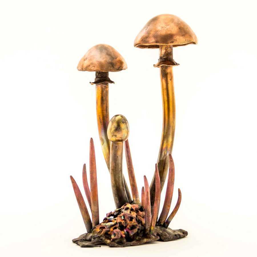 copper mushroom art