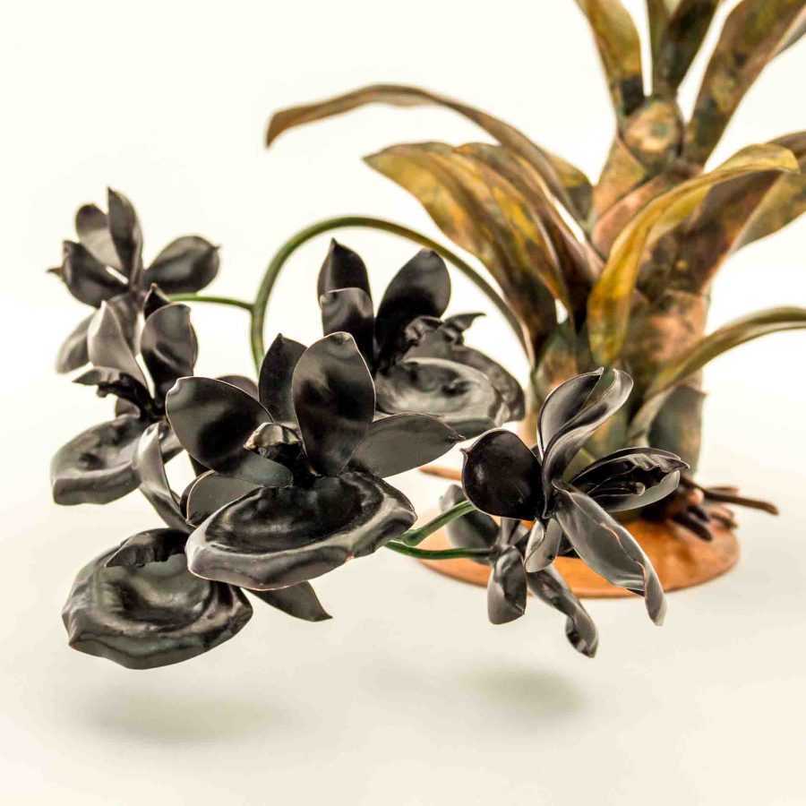 CopperFlora witchcraft orchid sculpture