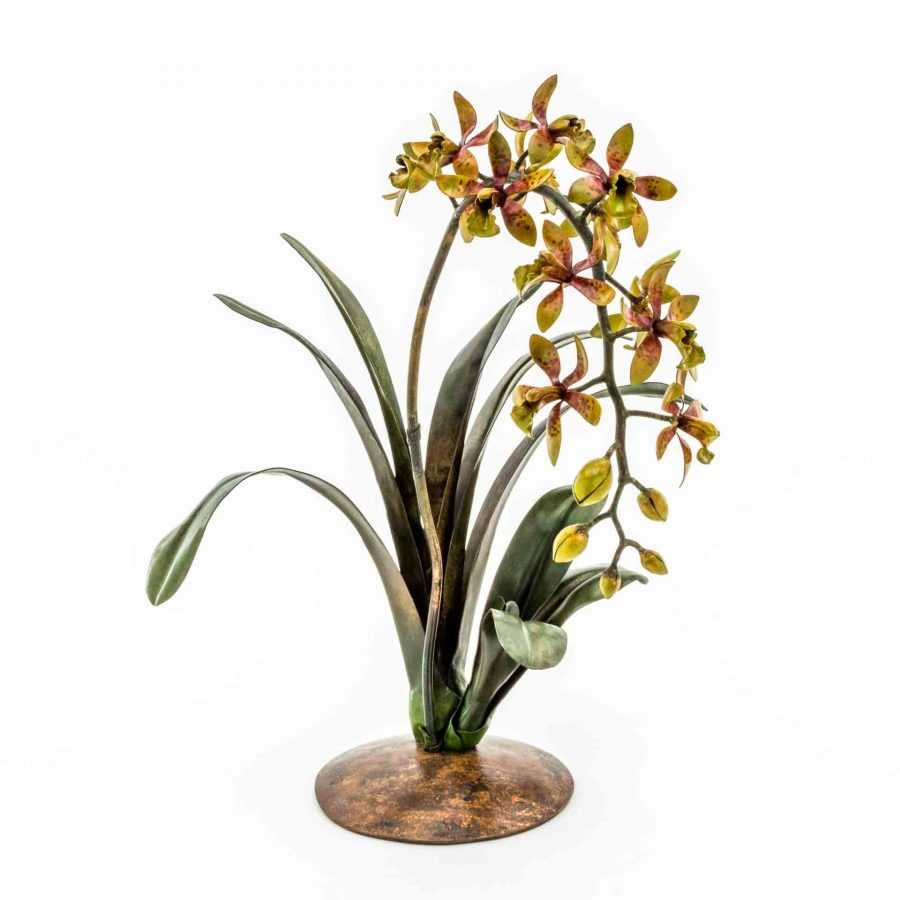 Copper Orchid Sculpture