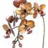 pink gold copper orchid sculpture