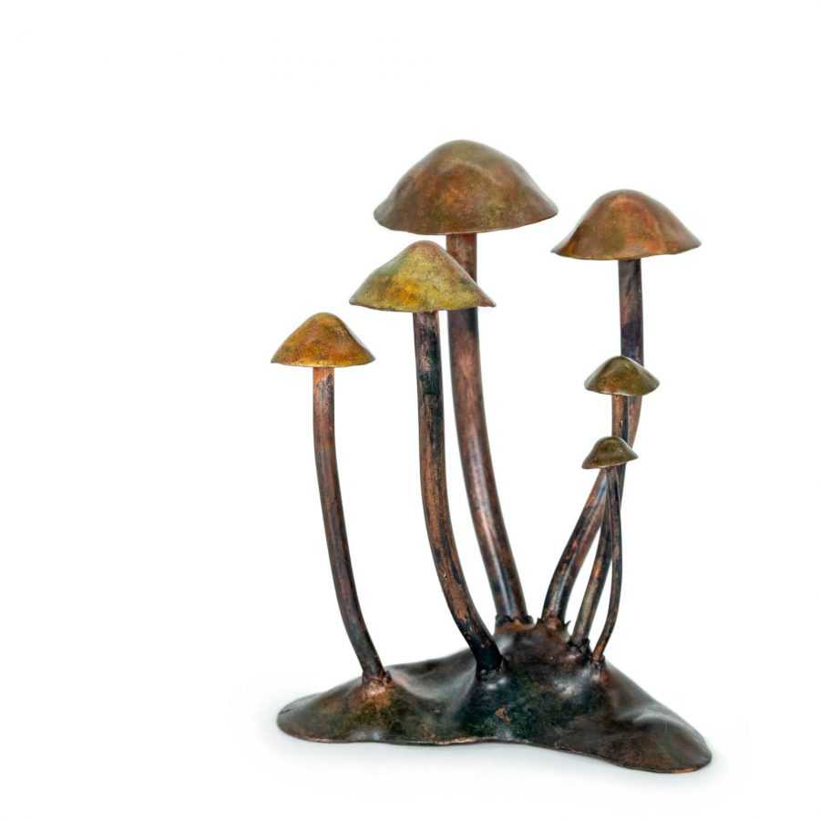 copper mushroom sculpture
