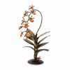 copperflora copper orchid sculpture